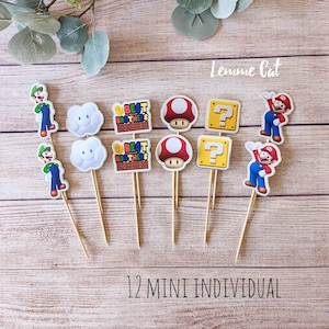 Mario Brothers Cupcake Toppers / 12pcs