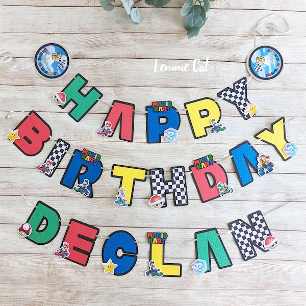 Mario Kart Banner - Etsy