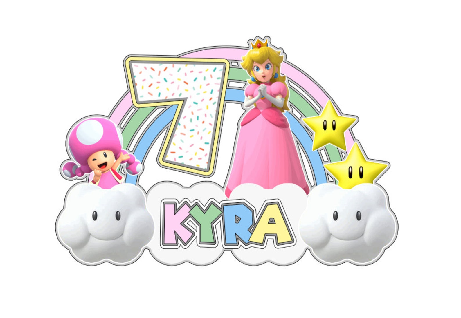 Princess Peach Cake Topper Mario Cake Topper Super Ma vrogue.co