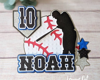 Baseball Cake topper / Cupcake topper / Centerpieces / Personalize