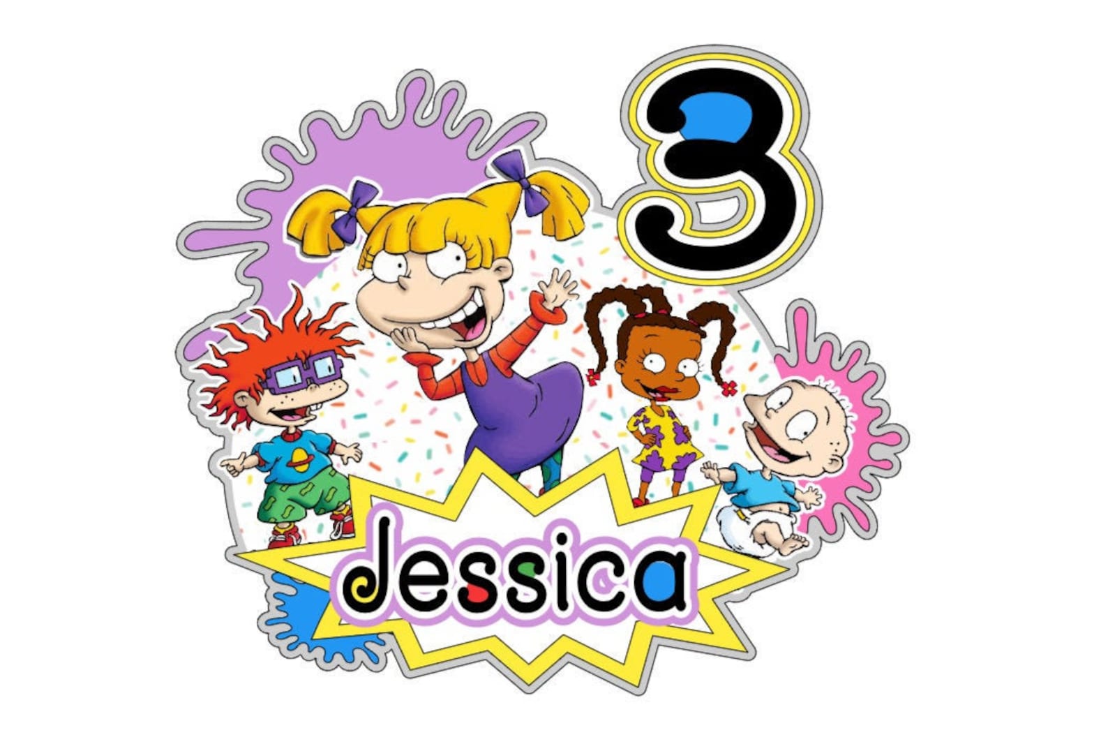 New design / Cake topper / Rugrats / Birthday / Party / 5in / | Etsy