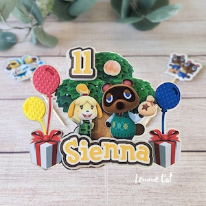 3D (Handmade) ACNH Cake topper and 2pcs Mini topper / Cupcake topper / Personalize