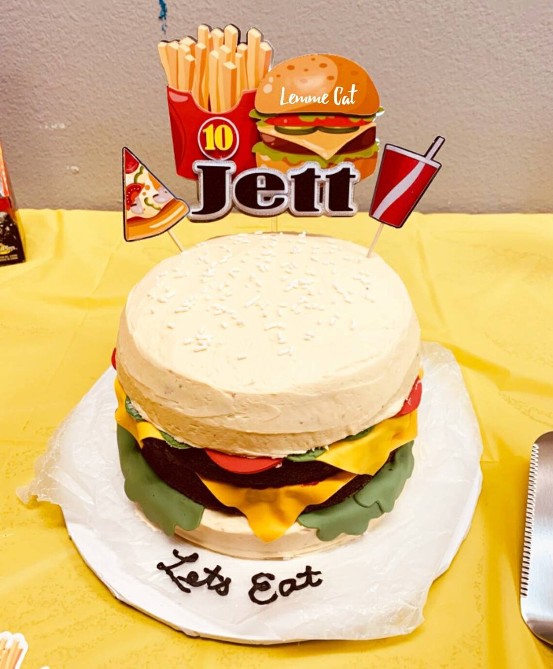 Food Case Topper 3D (handmade) Fast Food Cake Topper and 2pcs Mini Topper / Cupcake ...