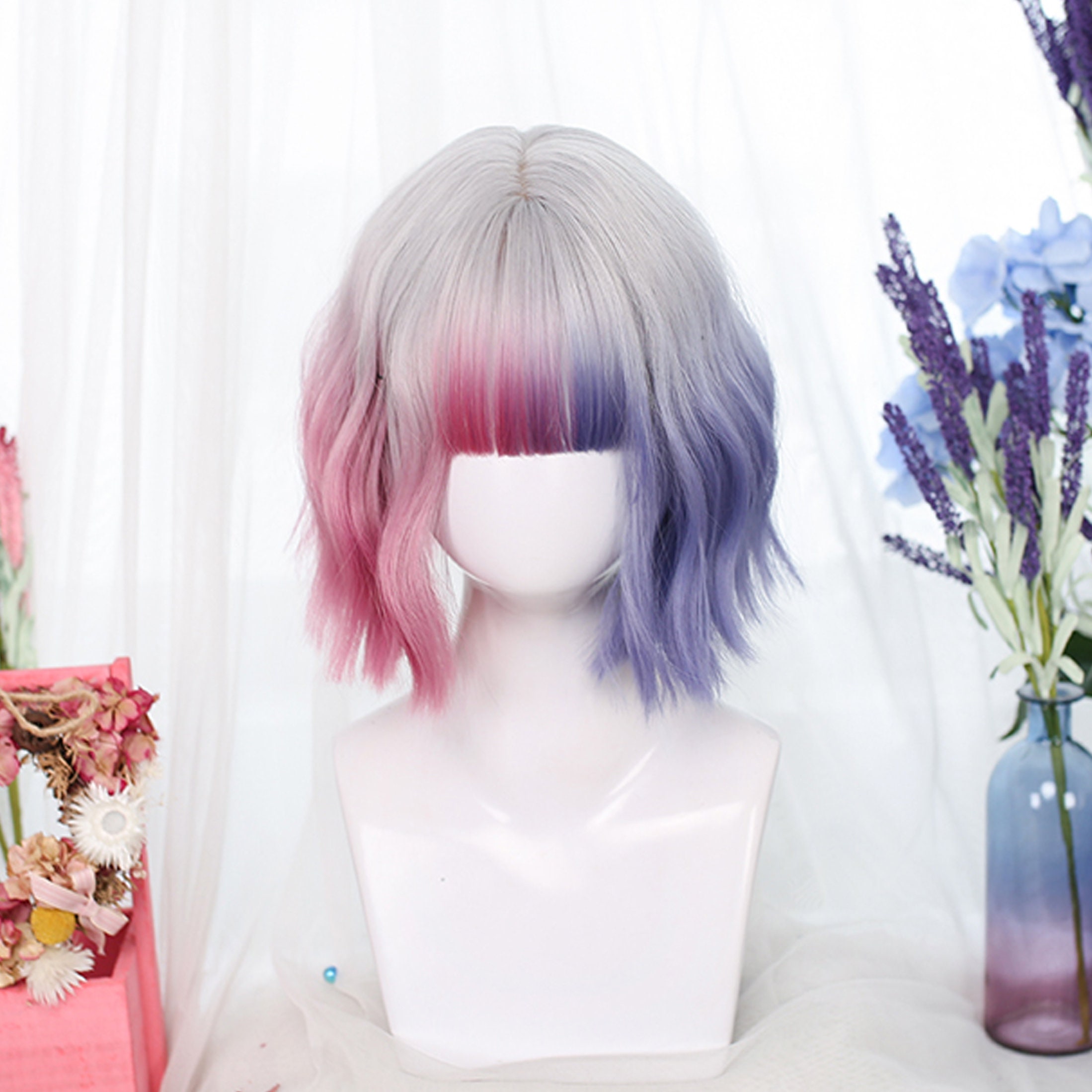 10.6 Inch Girl Color Matching Hair Tail Gradual Short Etsy