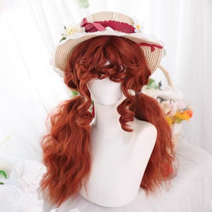 23.8 Inch Cute Girl Bangs Curly Wig Sheep Curly Long Hair - wig - Lolita Wig - Cosplay Wig - Simple-Heat Resistant-Anime-Fashion Wig