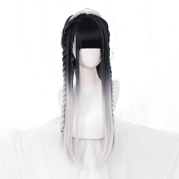 Buy WeKenBlack And White Wig Short Afro Half Black Half White Wig For