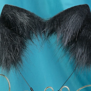 Black color cat ears kitten ears beast ears headband ears wolf ears cosplay ears kawaii fox ears Halloween gifts