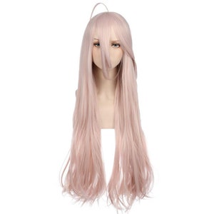35,4 Zoll rosa Anime Perücke Cosplay weibliche Anime Kopfbedeckung Rosennetz Lolita Hochtemperatur Seide Cosplay Fashion Perücke