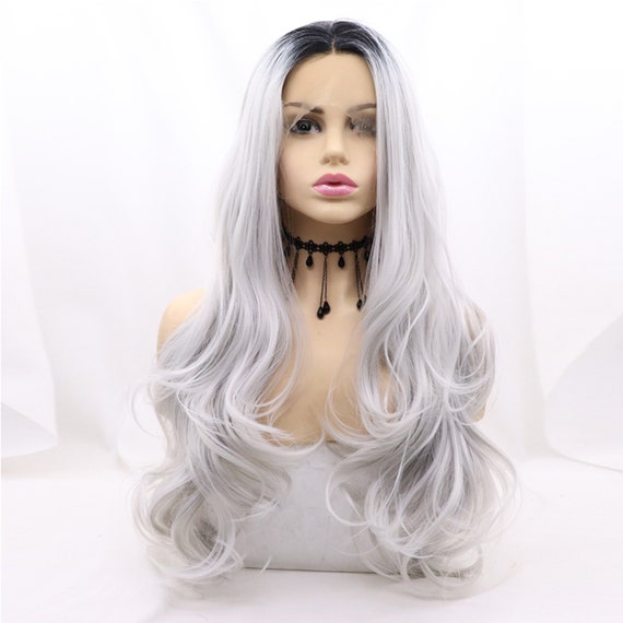 Silver White Short Curly Hair Wig  KF82745