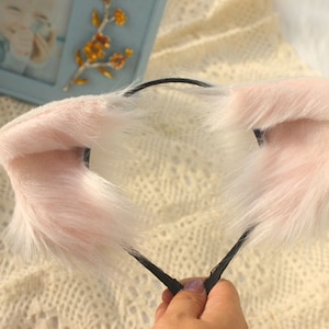 Cute stitching color cat ears kitten ears beast ears headband ears wolf ears cosplay ears Lolita fox ears Halloween gift