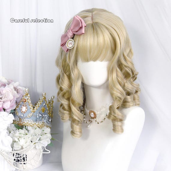 15.7 Inch Cute Beige Blonde Retro Roman Curly Short Hair  display picture 3