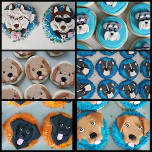 Custom Dog Faces Sugar Cookie - FOR HUMAN CONSUMPTION