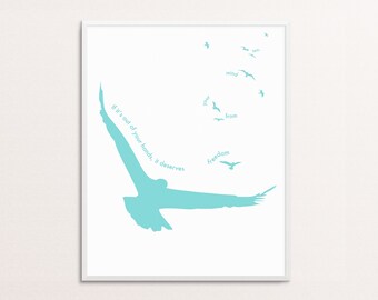 Printable quote poster | 'If it's out of your hands, it deserves freedom from your mind too.' | Digital download | Minimalist wall art