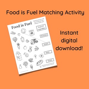 Food Is Fuel matching activity