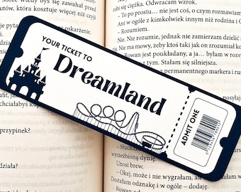 The Fine Print Dreamland Ticket Bookmark - Lauren Asher - Book Gift - Bookish - Bookmark Gift - Book Accessories