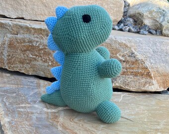 Crocheted Dinosaur Plushie, Handmade Stuffed Animal