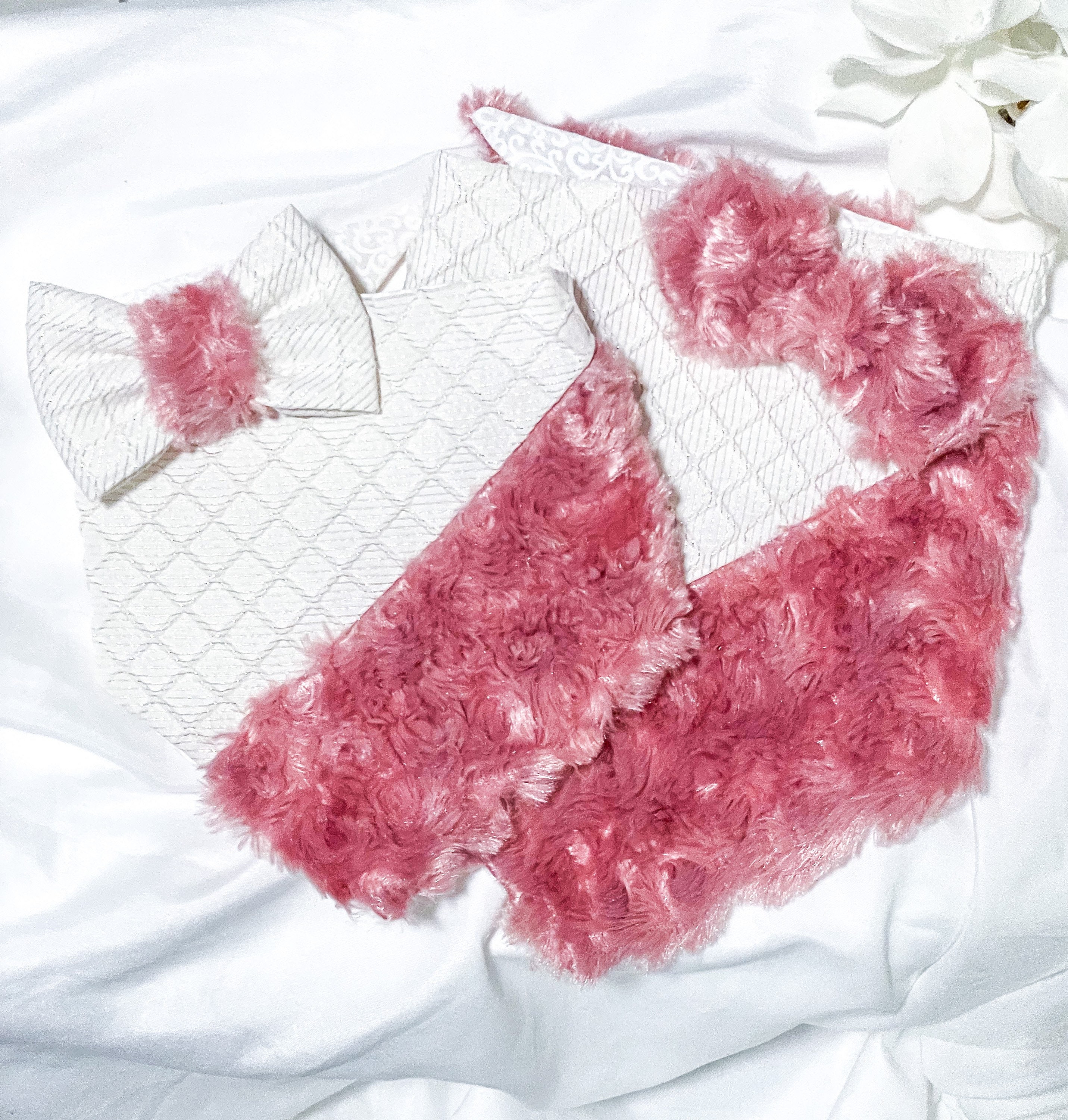 Full of Fluff Slanted Bandana / Double Bandana/ Half Etsy