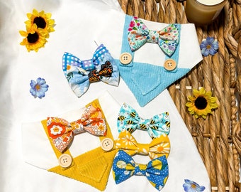 Spring male overalls with exchangeable bow ties for dogs