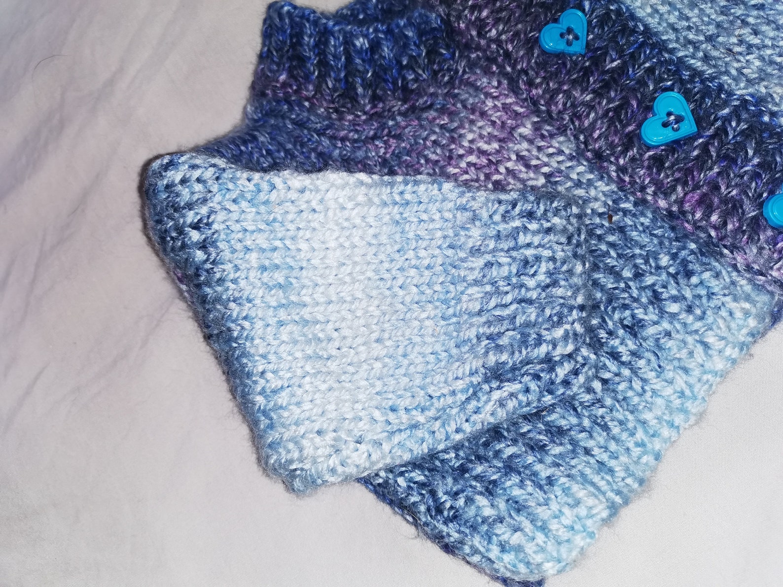blue short cardigan