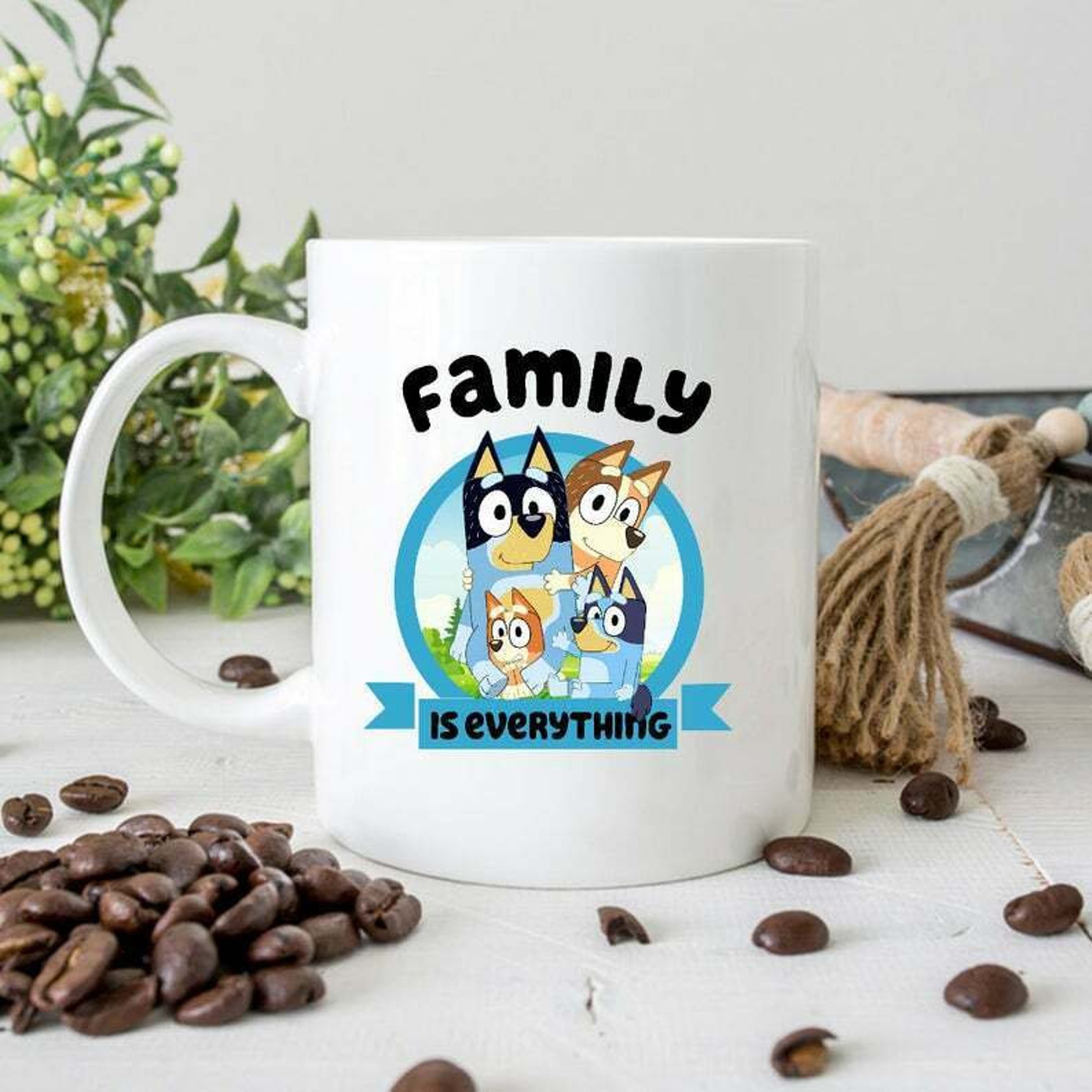 Bluey Dad Mom Family Is Everything Coffee Mug Campfire Mug Etsy