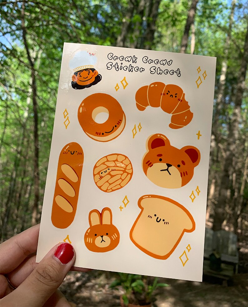 Bread Sticker Sheet - Etsy