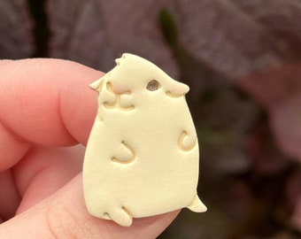 Polymer Clay Guinea Pig Pin-Brooch