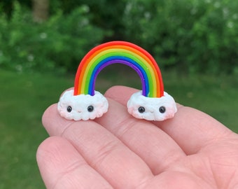 Rainbow With Clouds Miniature