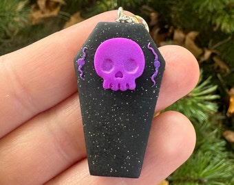 Polymer Clay Coffin Charm