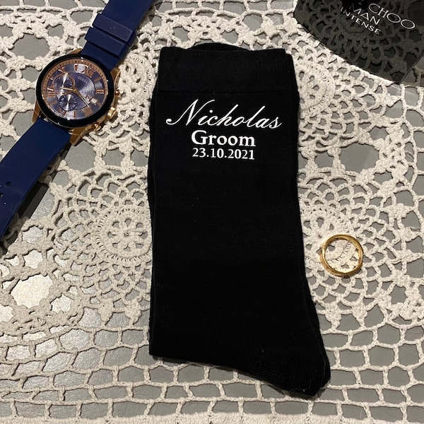 Personalised Wedding Party Socks / Groomsmen Gift