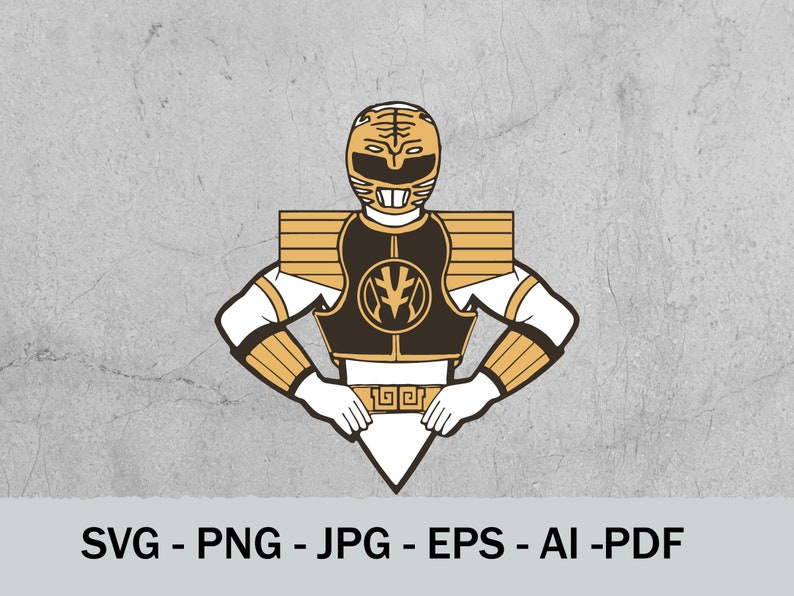 Power Rangers WhiteSVGsvg for cricutcut files silhouette | Etsy