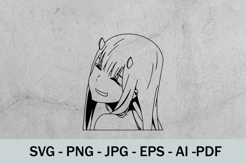Download Zero Two svg anime svgsvg for cricutcut files silhouette | Etsy