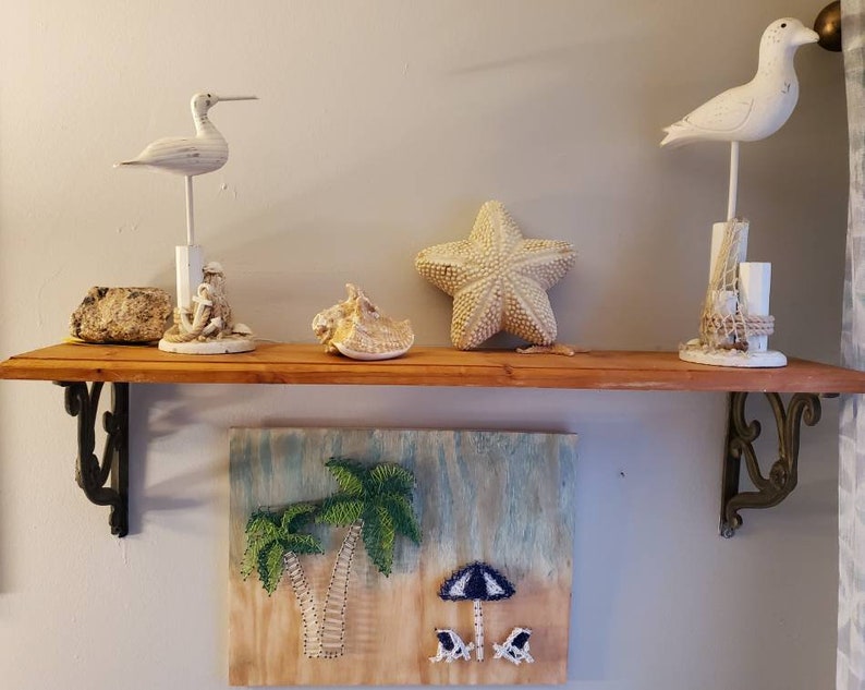 Palm Trees Beach String Art home Decor Wood String Art Etsy