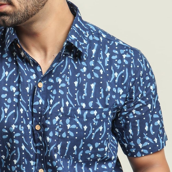 Block Printed Shirt Etsy