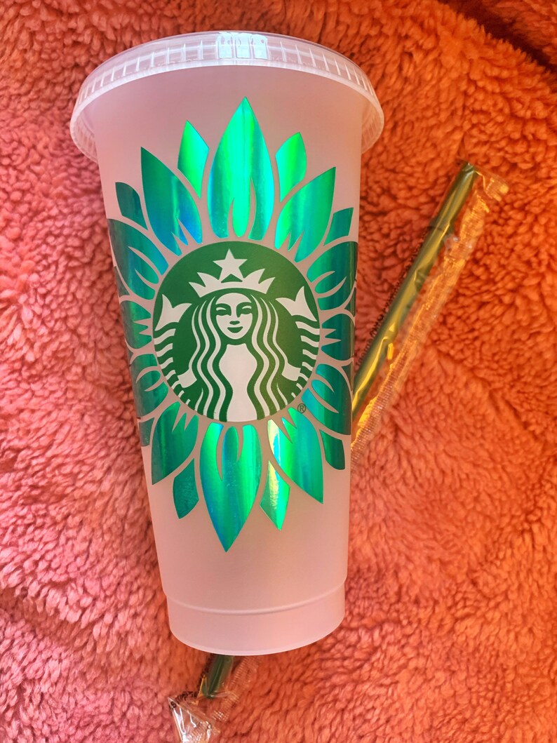Holographic Starbucks Cup Custom Starbucks Cup Personalized Etsy
