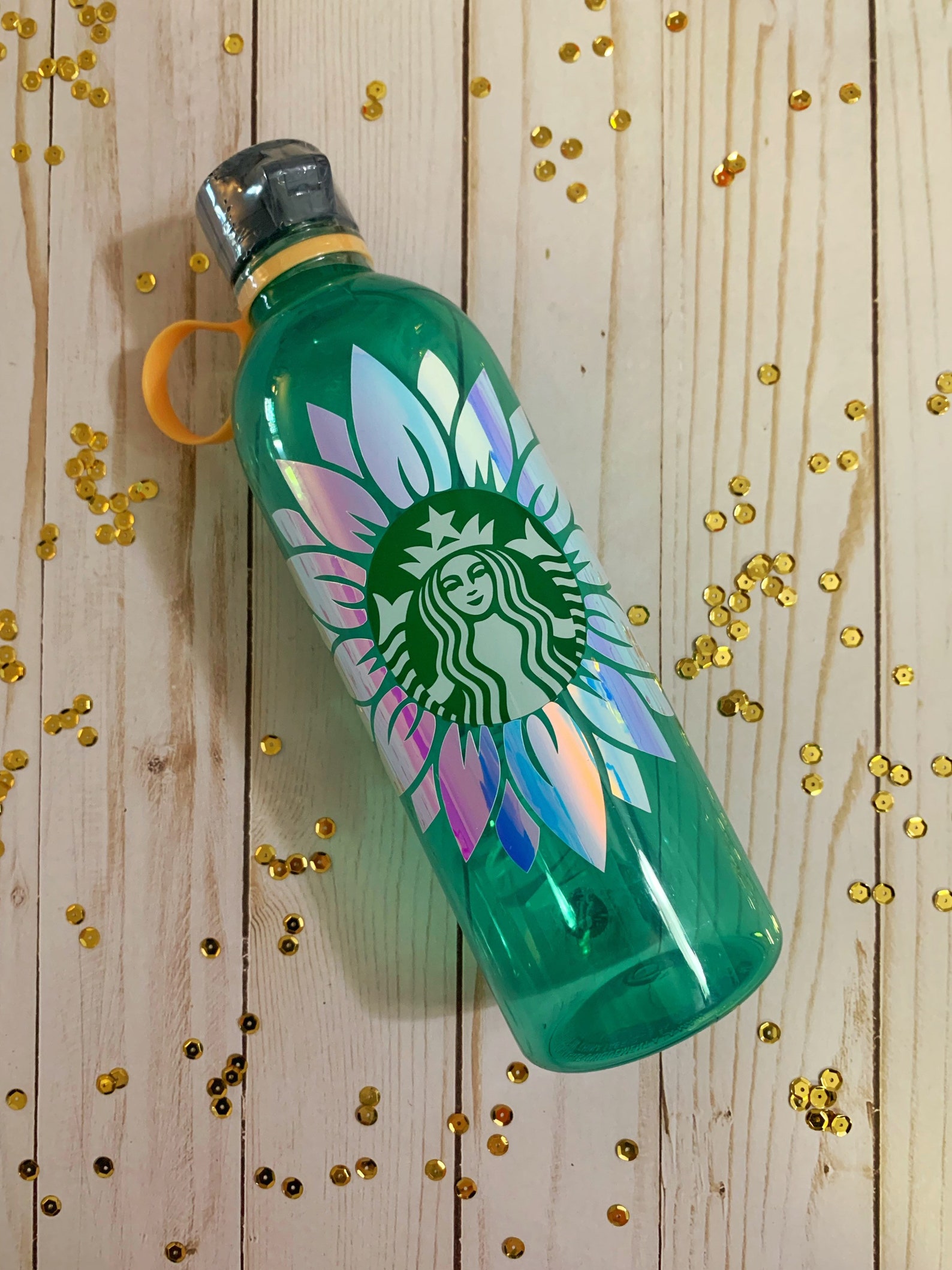 Holograph Starbucks Water Bottle Custom Starbucks Water Etsy