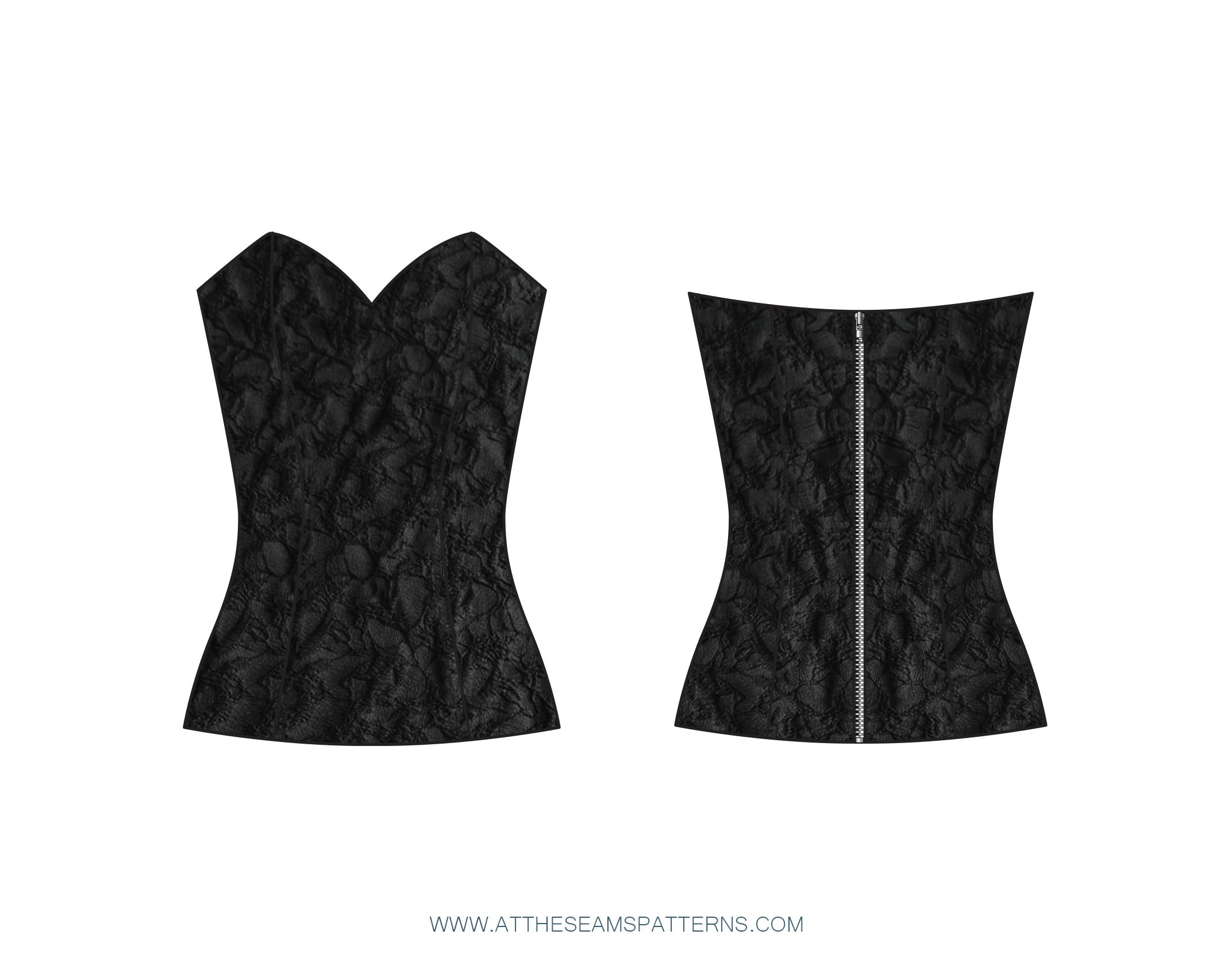 Sewing Pattern | Sweetheart Corset Bustier | Digital PDF File 