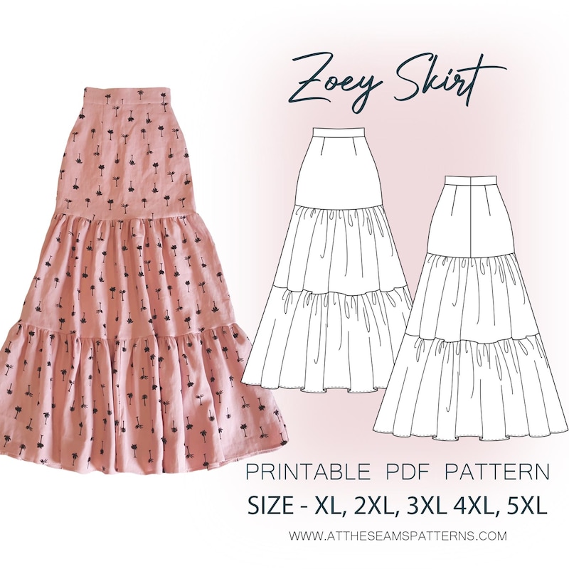 Tiered Skirt Pattern Etsy