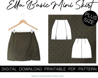 Flowy mini top skirt pattern