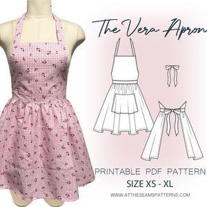 Sewing Pattern | The Vera Apron, Ladies Downloadable Printable PDF Sewing Pattern | Size S-XL | A4, U.S Letter, A0 |