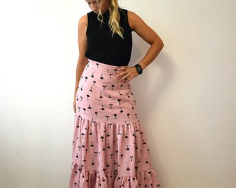 Sewing Pattern Plus Size Tiered Maxi Full Length Skirt Digital PDF File Instant Download Size XL 5XL A4 U.S Letter A0 Etsy