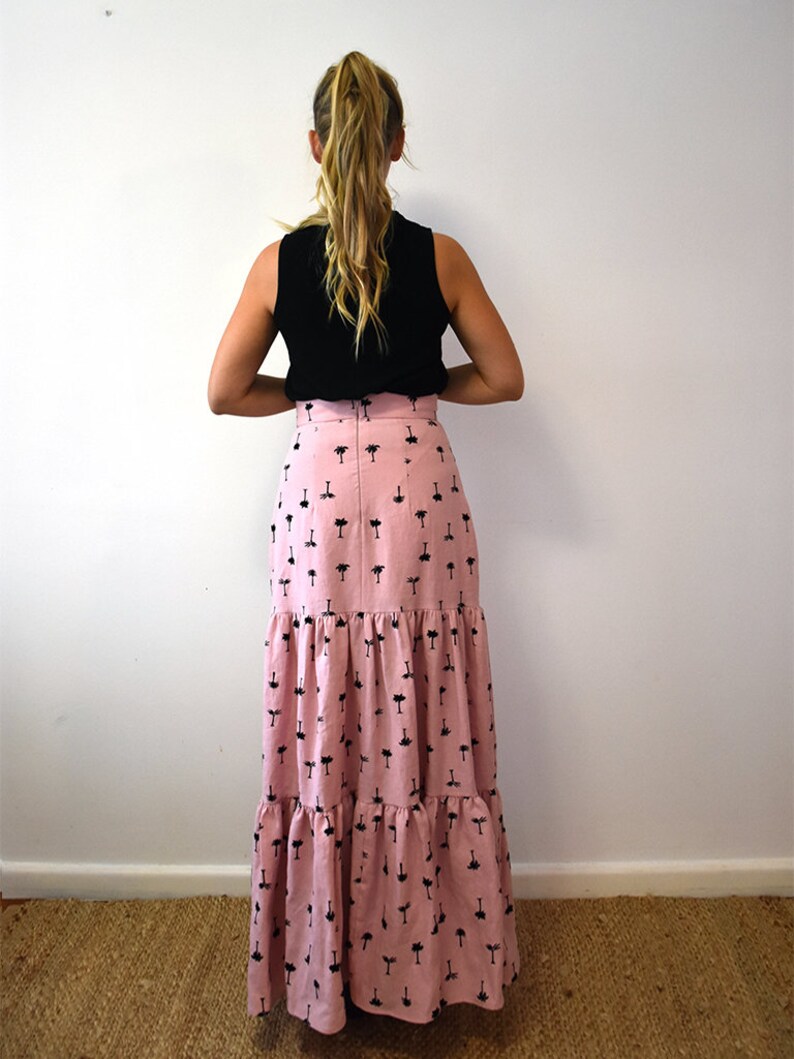 Sewing Pattern Plus Size Tiered Maxi Full Length Skirt Etsy