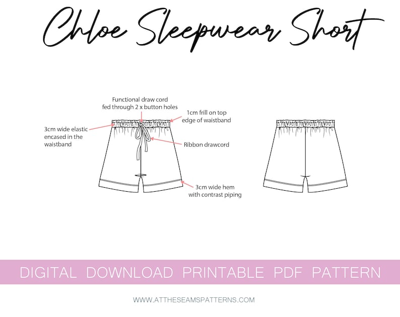 Plus Size Sewing Pattern | Classic Pajama Summer Set | Digital PDF File ...