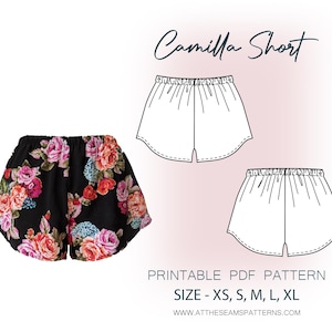 Sewing Pattern | Relaxed Elastic Waist Boxer Short | Digital PDF File, Instant Download | Size XS-XL | A4, U.S Letter, A0 |