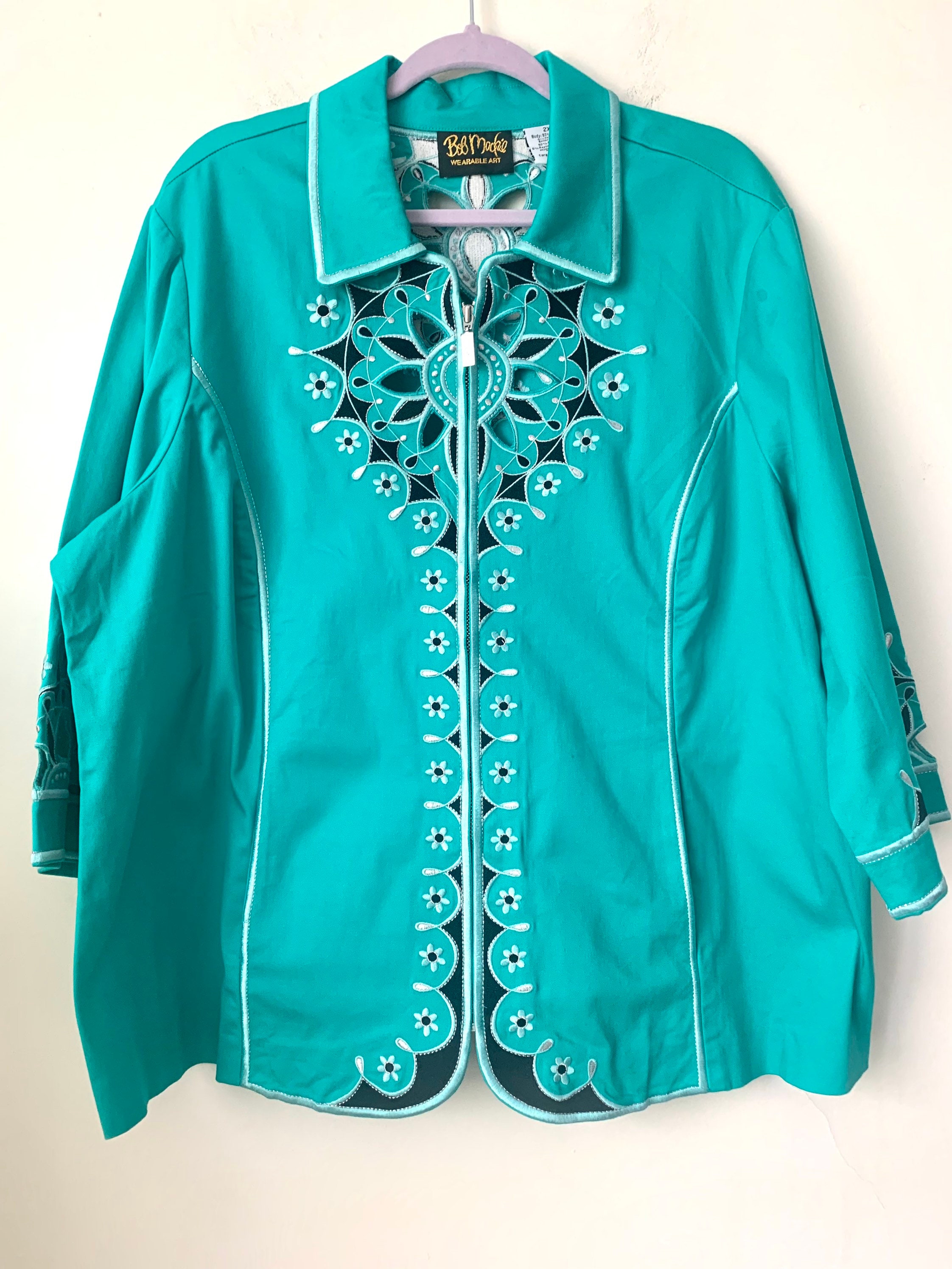 Bob Mackie Wearable Art Jacket size 2X Etsy