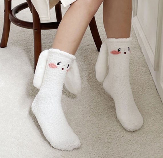 Bunny Sockscinnamoroll Socks Plush Socks Animal Fuzzy | Etsy