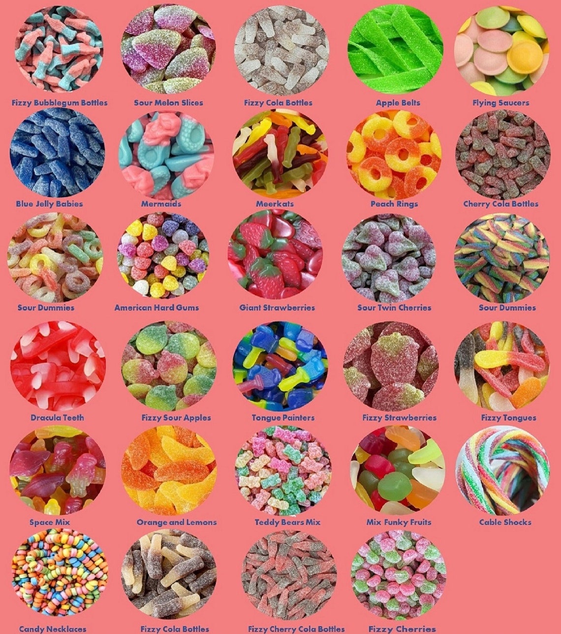 1kg Bag/ Vegan Sweets /Vegetarian Sweets/ Halal Sweets/ Pick n Etsy