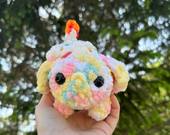 Handmade Crocheted Birthday Elephant Plush