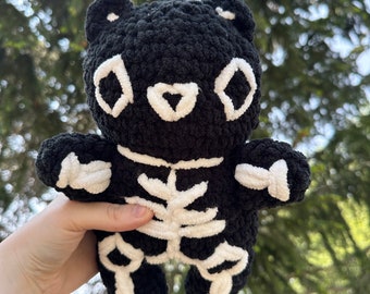 Handmade Crochet Skeleton Teddy Bear