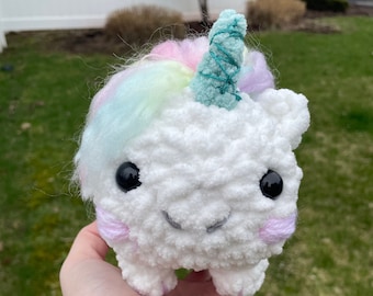 Handmade Crocheted Amigurumi Unicorn Plush