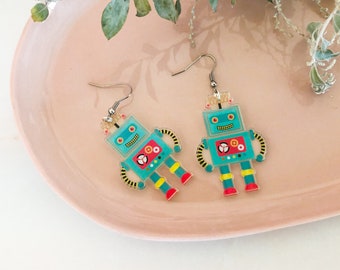 Robot Earrings